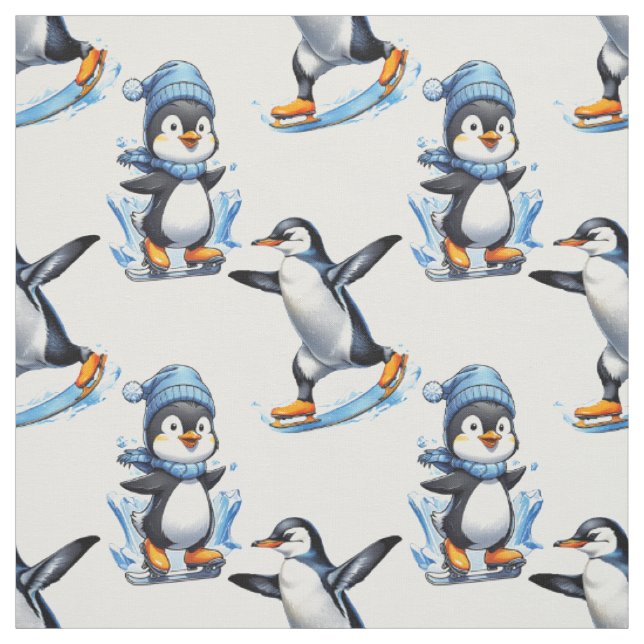 Tela Diseño del patrón de pingüinos (Retal)