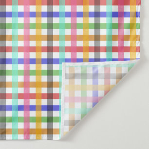 Tela Diseño del patrón de plancha de Gingham multicolor