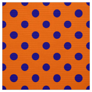 Tela Diseño del patrón de puntos de polka azul sobre Na