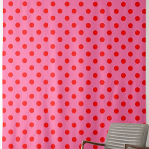 Tela Diseño del patrón de puntos de polka rosados sobre