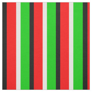 Tela Diseño del patrón de rayas verdes rojas