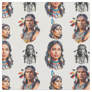 Tela Diseño del patrón de tribu indígena nativo america
