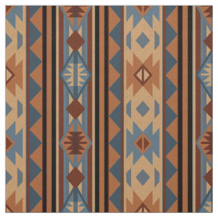 Tela Diseño del Suroeste Patrón Tribal de Adobe Gray Br