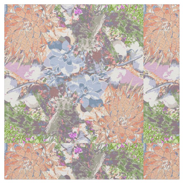 Tela Diseño elegante de Cactus y suculentos (De cerca)