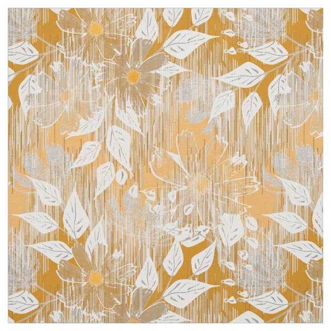 Tela Diseño floral elegante. (Retal)