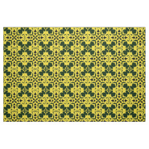 Tela Diseño floral geométrico vibrante