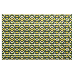 Tela Diseño floral geométrico vibrante