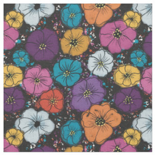 Tela Diseño Floral Pastel Color Brillante para Ropa 