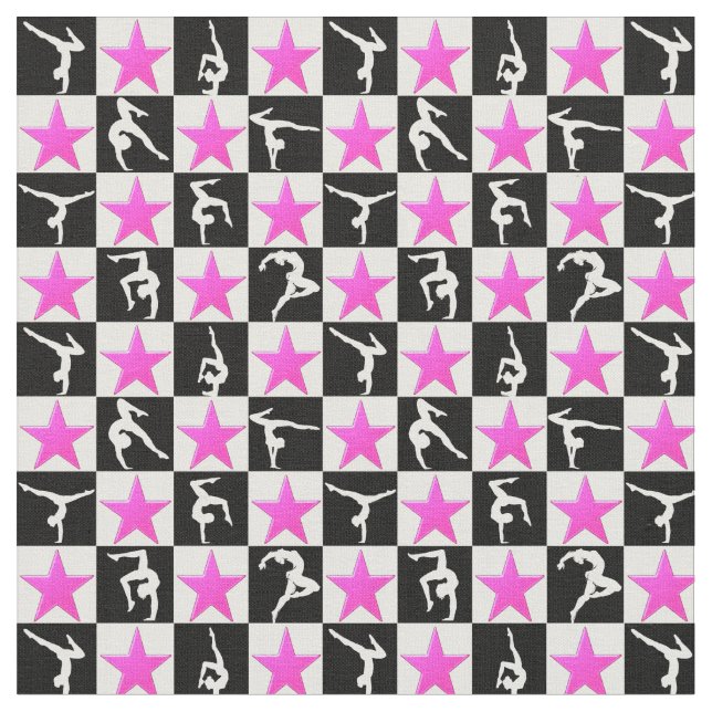 Tela DISEÑO GIMNÁSTICO DE LA ESTRELLA DE bonito (De cerca)