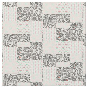 Tela Diseño gris negro oscuro, blanco, rojo y verde