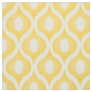 Tela Diseño marroquí de ikat amarillo