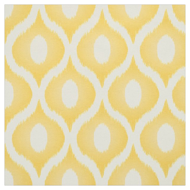 Tela Diseño marroquí de ikat amarillo (Retal)