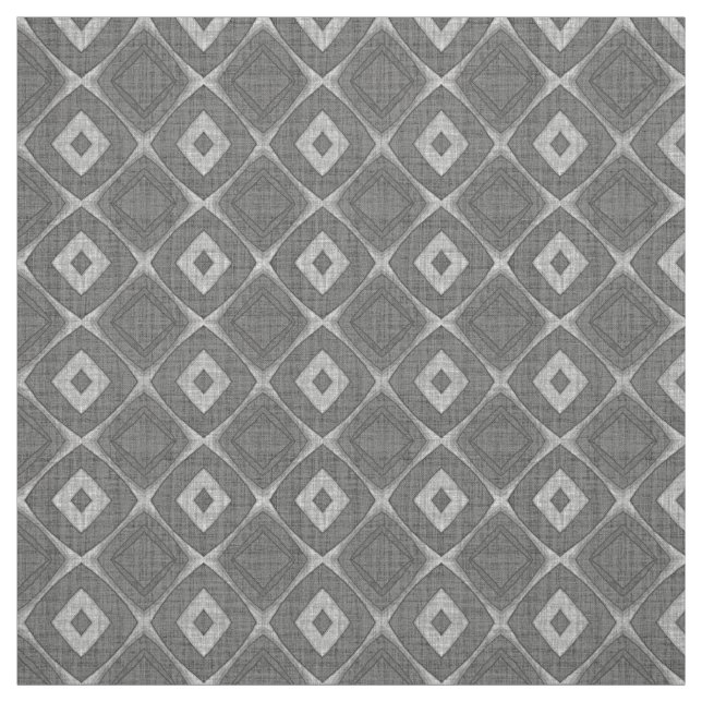 Tela Diseño Moda Gris Faux Batik Linen Squares (Retal)