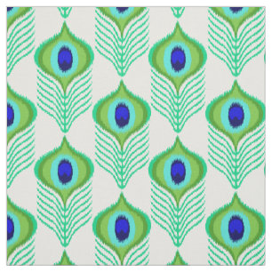 Tela Diseño moroccano de la pluma de pavo real