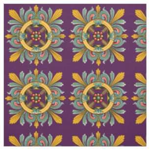 Tela Diseño púrpura de la teja del Victorian