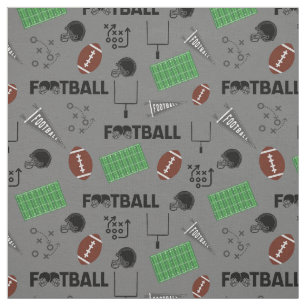 Tela Diversión al fútbol en gris