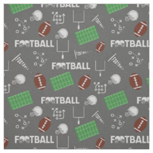 Tela Diversión al fútbol en gris oscuro