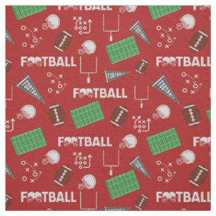 Tela Diversión al fútbol en rojo
