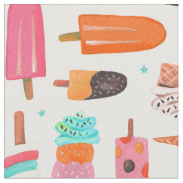 Tela diversión con helados | Verano | Tejido