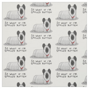 Tela Diversión satina de Skye Terrier (plata)