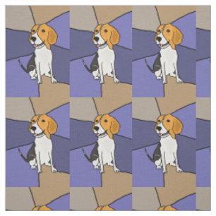 Tela divertida del arte abstracto del perro del
