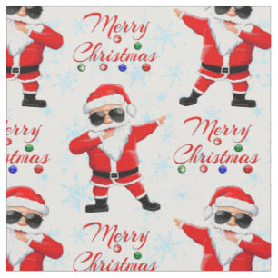 Tela Divertido Dabbing Santa Claus Feliz Navidad