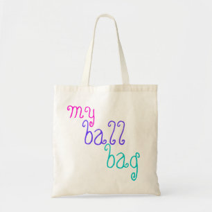 Tela divertido haciendo punto "mi bolso de la bola"