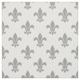 Tela DIY BG Color, Dk Gray Fleur De Lis Sz6 Blanco