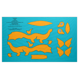 Tela DIY cortó y cose el dragón Plushie - Orenji Ogon