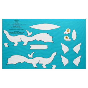 Tela DIY cortó y cose el dragón Plushie - platino Ogon