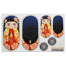 DIY Kokeshi muñeca de lujo - cortar cosas y coser 