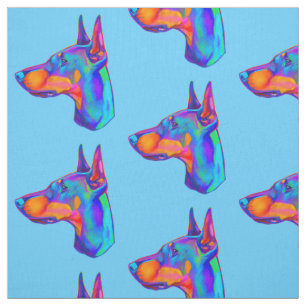 Tela Doberman Pincher en colores