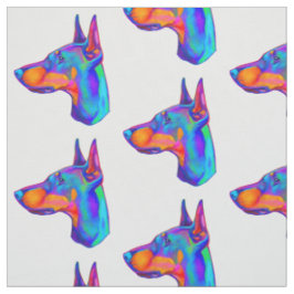 Tela Doberman Pincher en colores