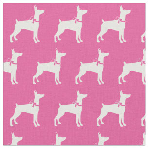 Tela Doberman Pinscher Dog Silhouette Mascota Dobie Pin