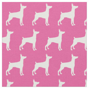 Tela Doberman Pinscher Dog Silhouette Mascota Dobie Pin