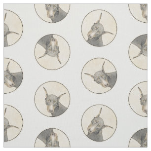 Tela Doberman Pinscher Pintando arte de perro de doble 