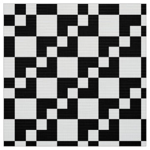 Tela Domino de parches - negro y blanco