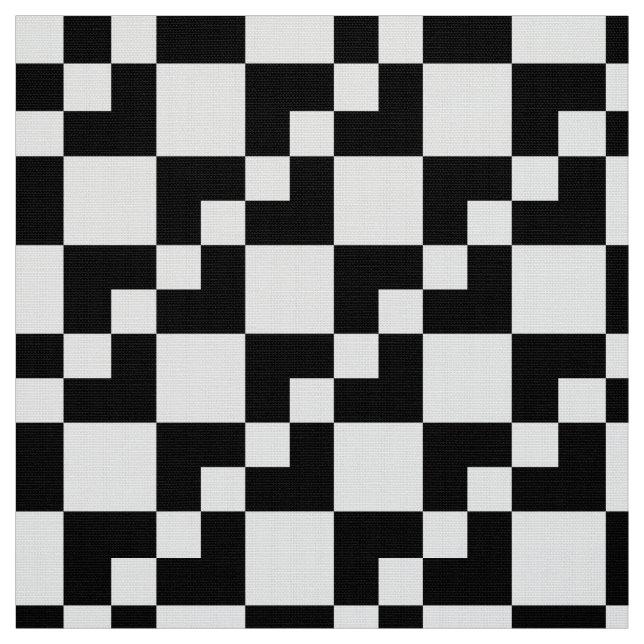 Tela Domino de parches - negro y blanco (Retal)