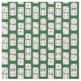 Tela Dominos blancos con puntos negros en tonos verdes