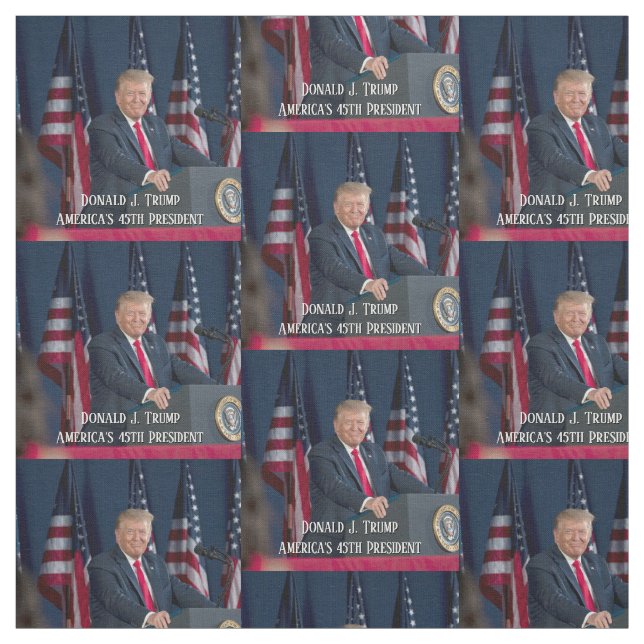 Tela Donald J. Trump 45.º presidente Keepsake (Retal)
