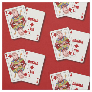 Tela Donald Trump como tarjetas de la veintiuna para el