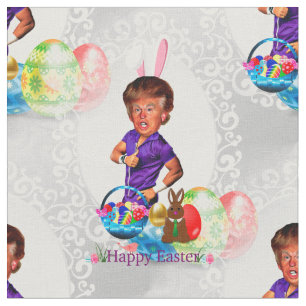 tela donald trump del conejo de Pascua