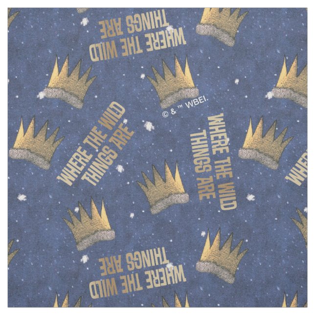 Tela Donde las cosas salvajes son corona y patrón de es (Retal)