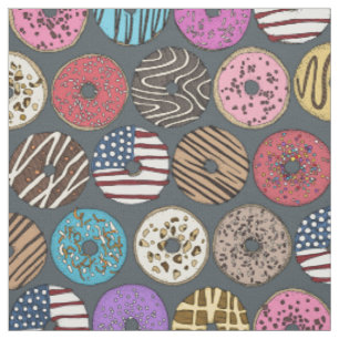 Tela donuts grises americanos