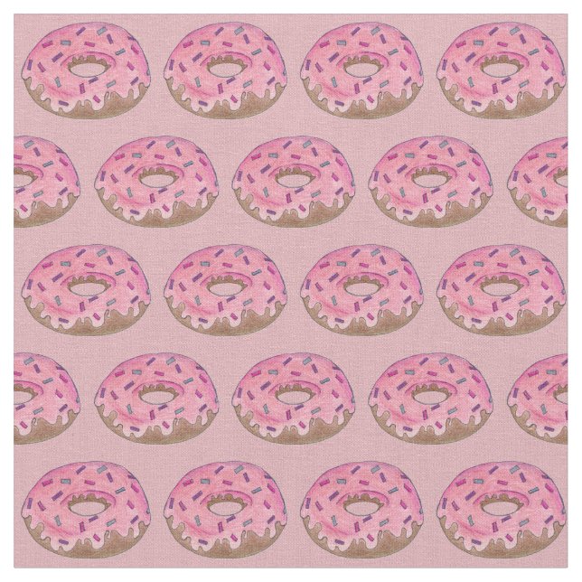 Tela Donuts rosados de nuez de anillos rocian comida ch (De cerca)