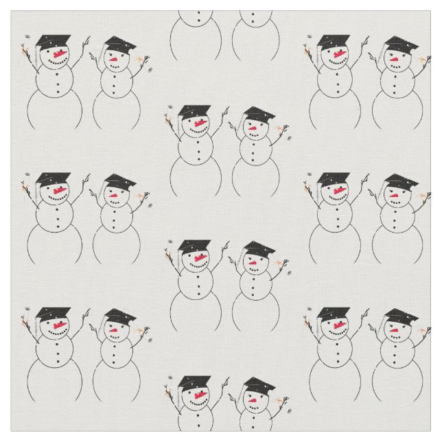 Tela Dos hombres de nieve graduados (De cerca)