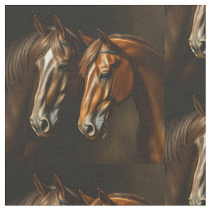 Tela Dos preciosos caballos acurrucada