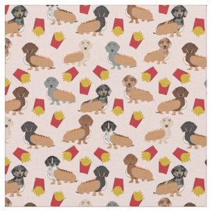 Tela Doxie y Fries, un perro raro