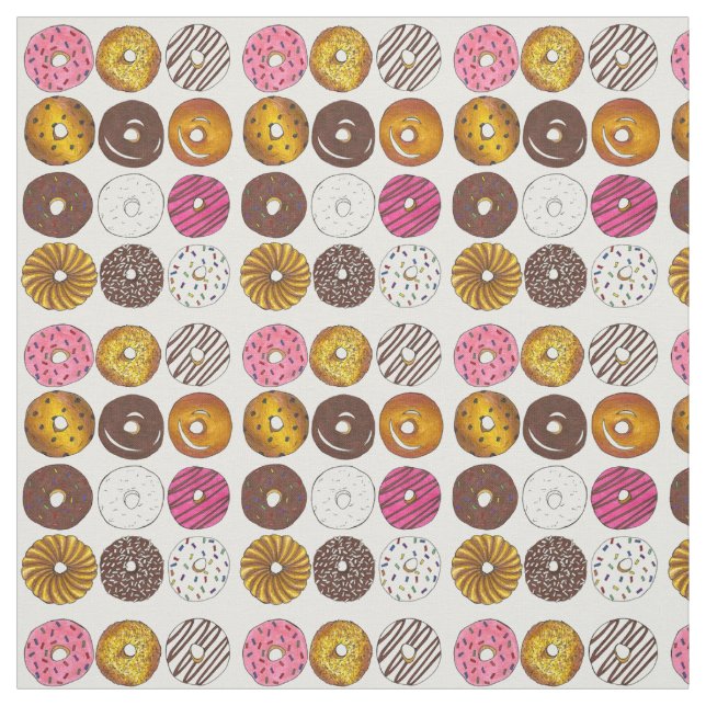 Tela Dozen Doughnut Donuts Desayuno Pastel de comida ch (Retal)