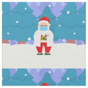 Tela dr santa claus covid navidades médica de máscara f